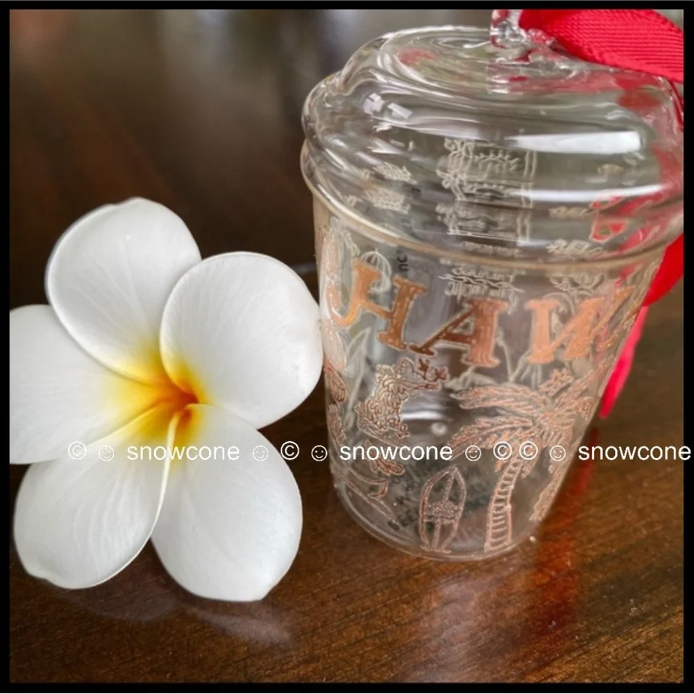 NEW Starbucks Hawaii Christmas Tumbler Glass Ornament